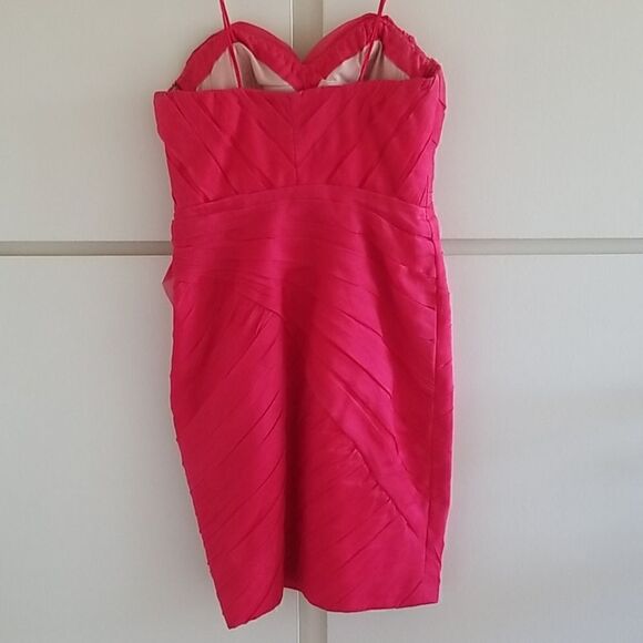 THEIA Dress, beautiful Red Silk Organza Strapless - Picture 4 of 8